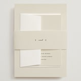 "Simply" - Wedding Invitations in Linen by Brianne Larsen - Assembled with Belly Band