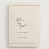 "Modernline" - Wedding Invitations in Cotton by April Astudillo - Front