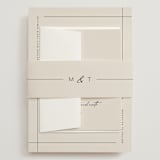 "Modernline" - Wedding Invitations in Cotton by April Astudillo - Assembled with Belly Band