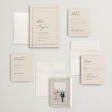 "Modernline" - Wedding Invitations in Cotton by April Astudillo - Invitation Suite