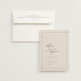 "Modernline" - Wedding Invitations in Cotton by April Astudillo - Invitation with Envelope