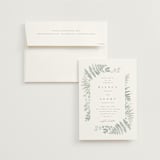 "Gilded Woodland" - Wedding Invitations in Fern by Kristie Kern - Invitation with Envelope