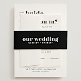 "Key Ingredients" - Wedding Invitations in Cotton by Christie Garcia - Assembled with Belly Band