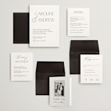 "Contemporary" - Wedding Invitations in Cotton by Vanessa Doyle - Invitation Suite