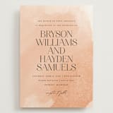 "Swept" - Wedding Invitations in Blush by Snow and Ivy - Front