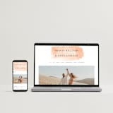 "Swept" - Wedding Invitations in Blush by Snow and Ivy - FREE Wedding Website