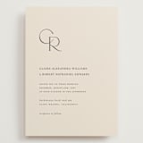 "Edge" - Wedding Invitations in Linen by Kelly Schmidt - Front