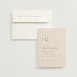 "Edge" - Wedding Invitations in Linen by Kelly Schmidt - Invitation with Envelope