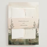 "Every Single Dawn With You" - Wedding Invitations in Forest by Petra Kern - Assembled with Belly Band