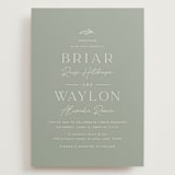 "Soft Arch" - Wedding Invitations in Sage by Erica Krystek - Front