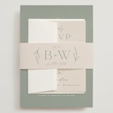 "Soft Arch" - Wedding Invitations in Sage by Erica Krystek - Assembled with Belly Band