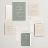 "Soft Arch" - Wedding Invitations in Sage by Erica Krystek - Invitation Suite