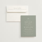 "Soft Arch" - Wedding Invitations in Sage by Erica Krystek - Invitation with Envelope