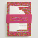 "Varna" - Wedding Invitations in Fuchsia by Pati Cascino - Assembled with Belly Band