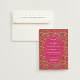 "Varna" - Wedding Invitations in Fuchsia by Pati Cascino - Invitation with Envelope