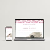 "Tropical Toile" - Wedding Invitations in Flamingo by Jenna Holcomb - FREE Wedding Website