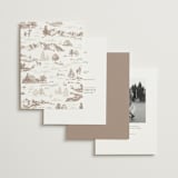 "Mountain Ranch Toile" - Wedding Invitations in Leather by Jenna Holcomb - Back of Card Options