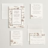 "Mountain Ranch Toile" - Wedding Invitations in Leather by Jenna Holcomb - Invitation Suite