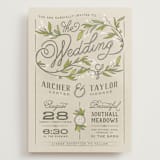 "Rustic Love" - Wedding Invitations in Parchment by GeekInk Design - Front