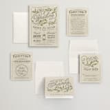 "Rustic Love" - Wedding Invitations in Parchment by GeekInk Design - Invitation Suite