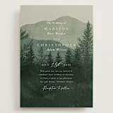 "The Forest" - Wedding Invitations in Jade by Elly - Front