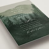 "The Forest" - Wedding Invitations in Jade by Elly - Detail