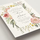 "Organic Florals" - Wedding Invitations in Blush by Susan Moyal - Detail