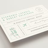 "Passport" - Wedding Invitations in Seafoam by Sarah Curry - Detail