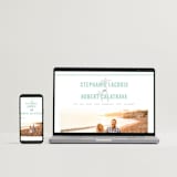 "Passport" - Wedding Invitations in Seafoam by Sarah Curry - FREE Wedding Website