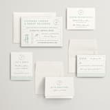 "Passport" - Wedding Invitations in Seafoam by Sarah Curry - Invitation Suite
