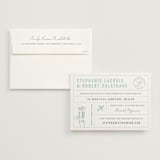 "Passport" - Wedding Invitations in Seafoam by Sarah Curry - Invitation with Envelope