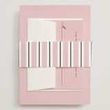 "Nola" - Wedding Invitations in Peony by Megan Davis - Assembled with Belly Band