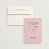 "Nola" - Wedding Invitations in Peony by Megan Davis - Invitation with Envelope