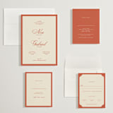 "Borders" - Wedding Invitations in Cherry by Ani Somi - Invitation Suite
