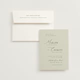 "Scripted Initials" - Wedding Invitations in Spring by Kelly Schmidt - Invitation with Envelope