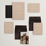 "Ophelia" - Wedding Invitations in Dusty Rose by Kelly Schmidt - Invitation Suite