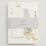 "mimosa" - Wedding Invitations in Dandelion by Everett Paper Goods - Assembled with Belly Band