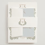"Arbour" - Wedding Invitations in Lake by Leah Bisch - Assembled with Belly Band