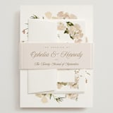 "Felicity" - Wedding Invitations in Pearl by Leah Bisch - Assembled with Belly Band