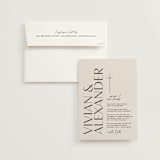 "Ascent" - Wedding Invitations in Ecru by Erica Krystek - Invitation with Envelope