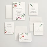 "Spring Wildflowers" - Wedding Invitations in Floral by Mere Paper - Invitation Suite