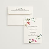 "Spring Wildflowers" - Wedding Invitations in Floral by Mere Paper - Invitation with Envelope