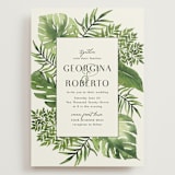"Tropical Vows" - Wedding Invitations in Jade by Chris Griffith - Front