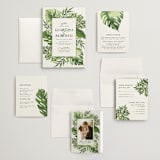 "Tropical Vows" - Wedding Invitations in Jade by Chris Griffith - Invitation Suite
