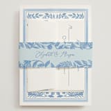 "Porcelain Floral" - Wedding Invitations in Porcelain by Elly - Assembled with Belly Band