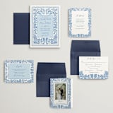 "Porcelain Floral" - Wedding Invitations in Porcelain by Elly - Invitation Suite