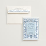 "Porcelain Floral" - Wedding Invitations in Porcelain by Elly - Invitation with Envelope