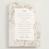 "Sketched Flora" - Wedding Invitations in Cream by Paper Raven Co. - Front