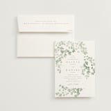 "Vining" - Wedding Invitations in Eucalyptus by Kristie Kern - Invitation with Envelope