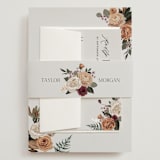 "Boho Chic" - Wedding Invitations in Moonstone by Cass Loh - Assembled with Belly Band